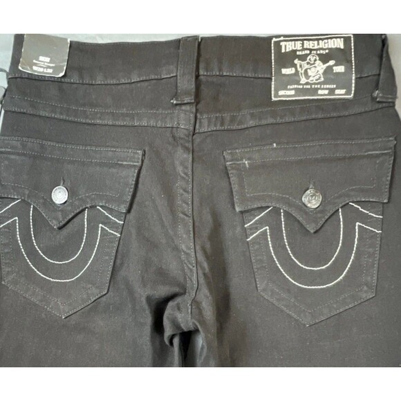 True Religion Ricky Relaxed Straight Jeans Black 29x32 NWT